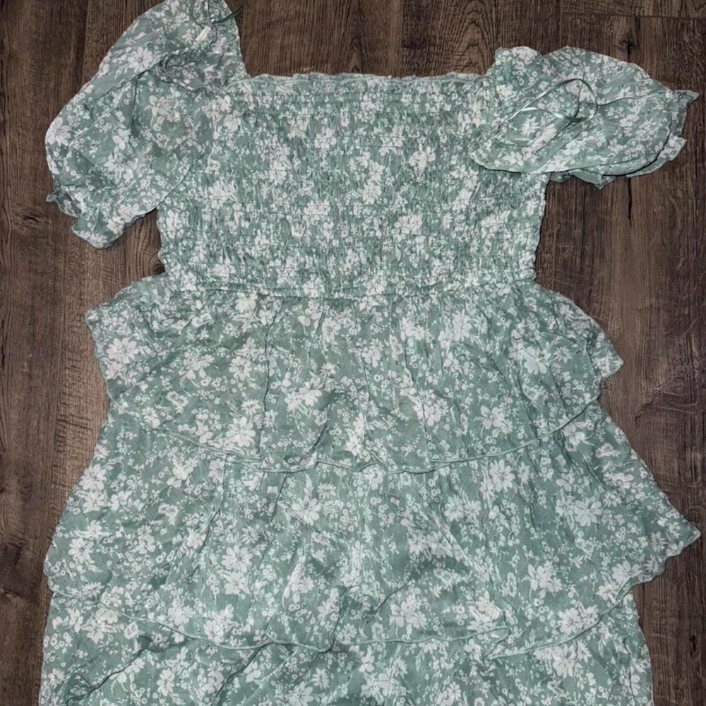 Floral Green Maxi Dress